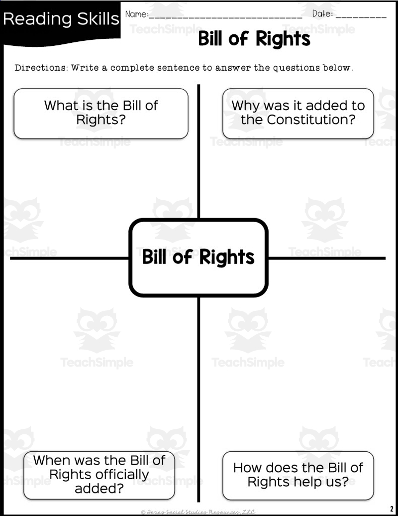Bill Of Rights Free Printable