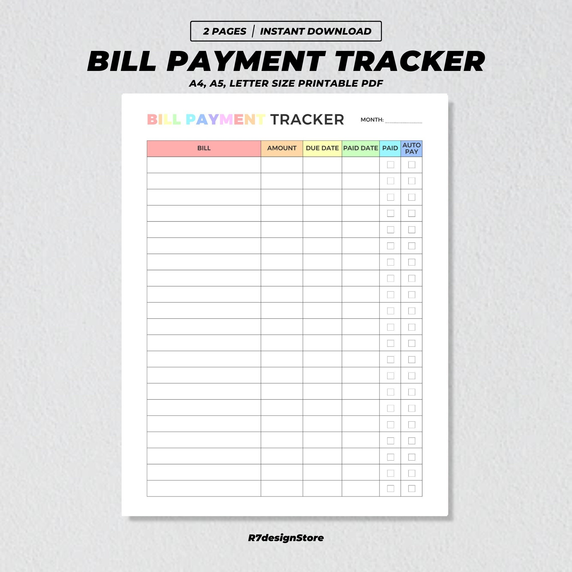 Free Printable Billing Rate Sheets
