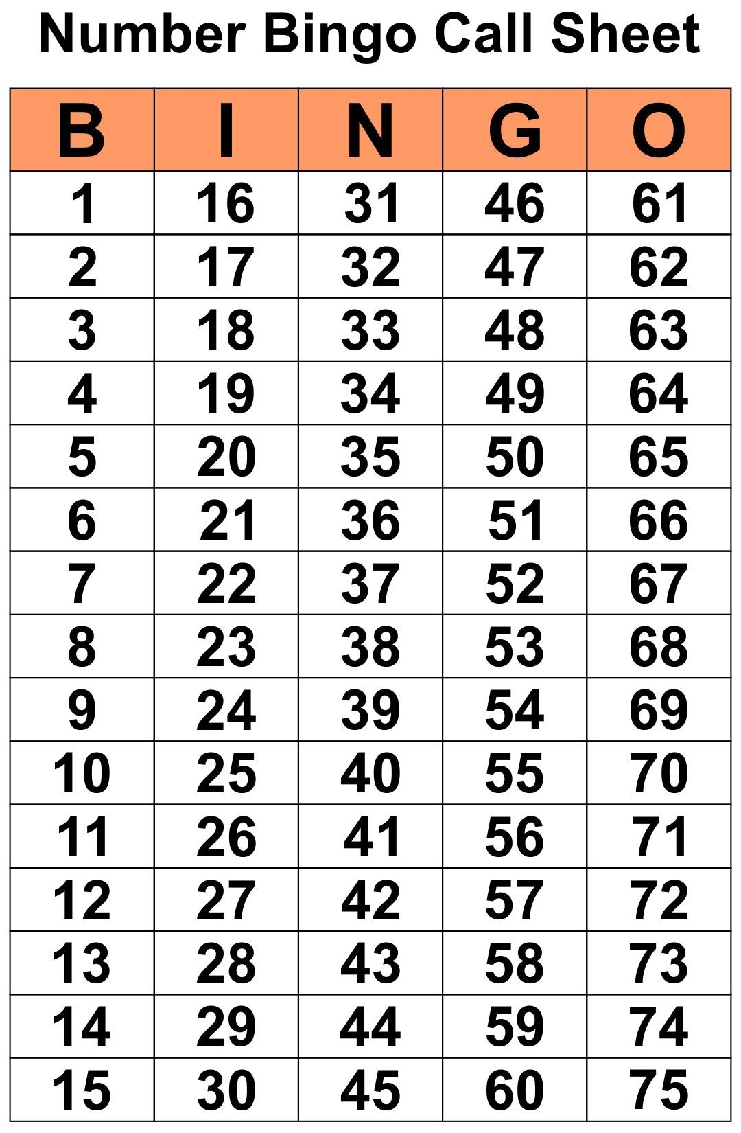 Bingo Calling Cards 10 Free PDF Printables Printablee