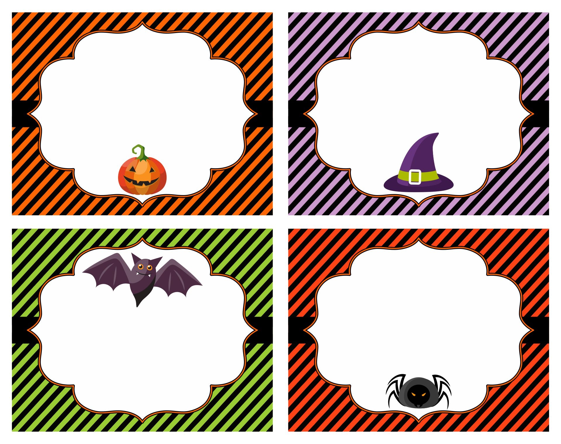 Blank Halloween Labels 15 Free PDF Printables Printablee