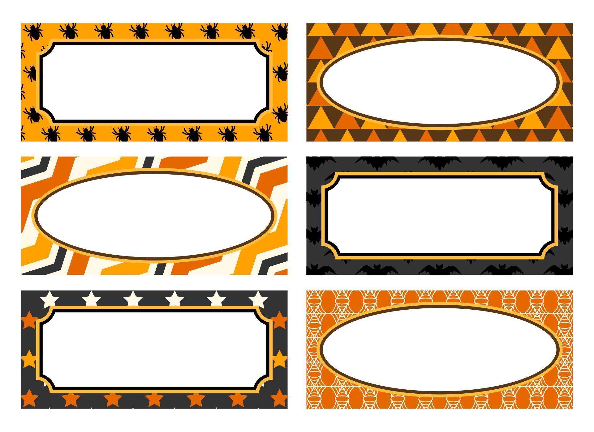 Blank Halloween Labels 15 Free PDF Printables Printablee