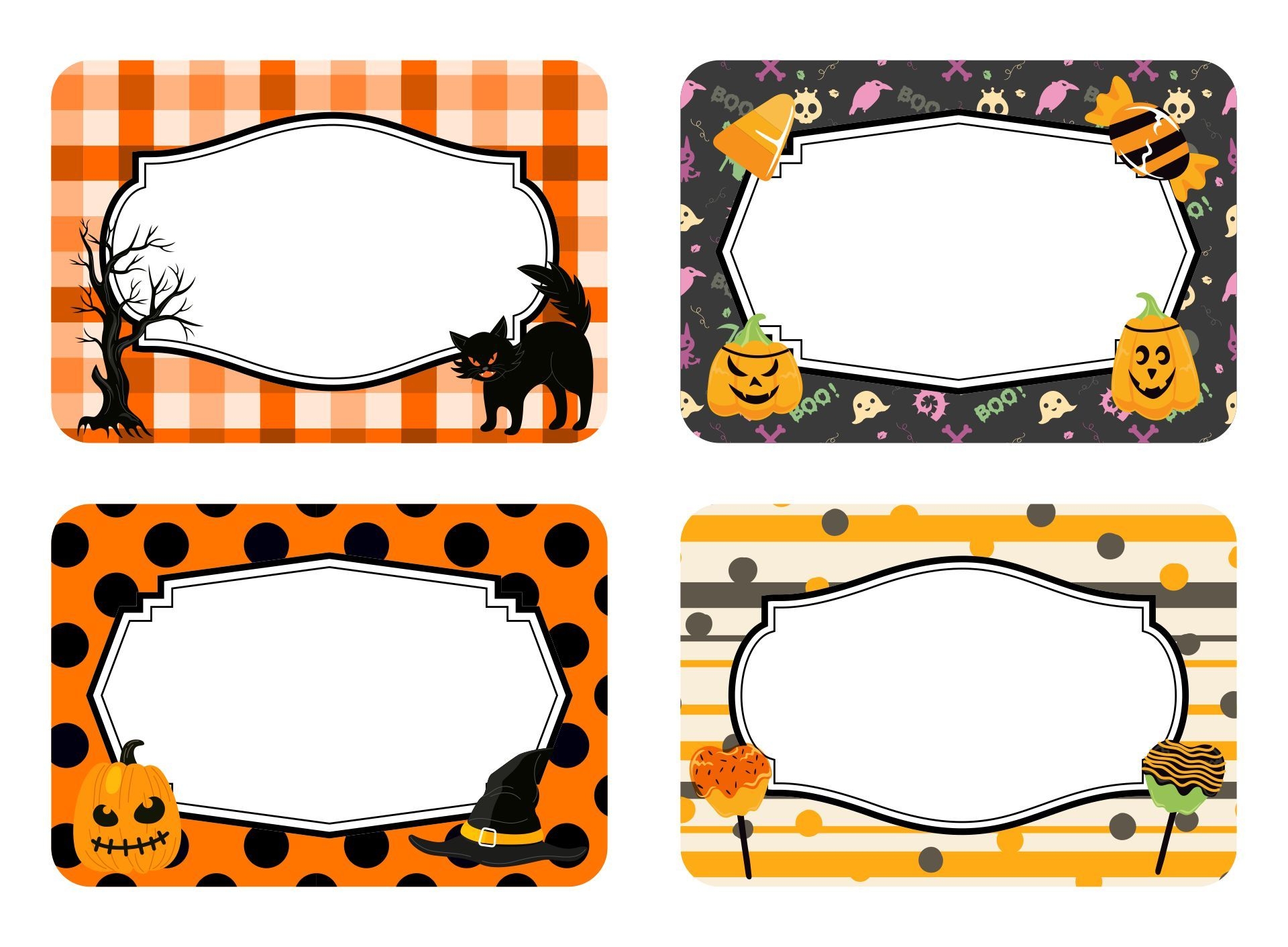 Blank Halloween Labels 15 Free PDF Printables Printablee