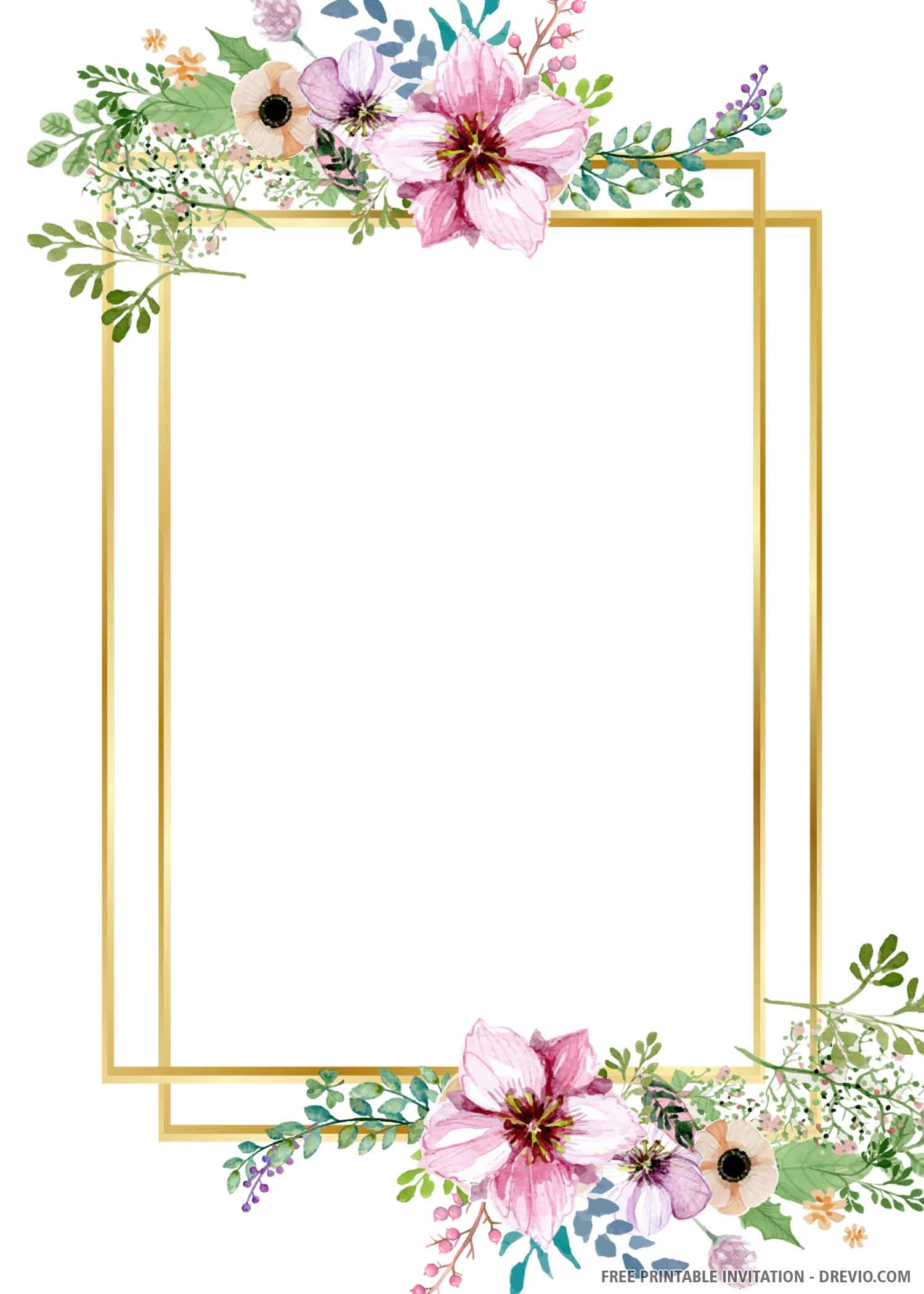 Blank Printable Wedding Invitations