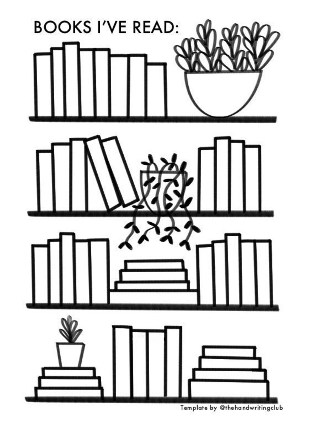 Books I ve Read Printable PDF Digital Download Etsy