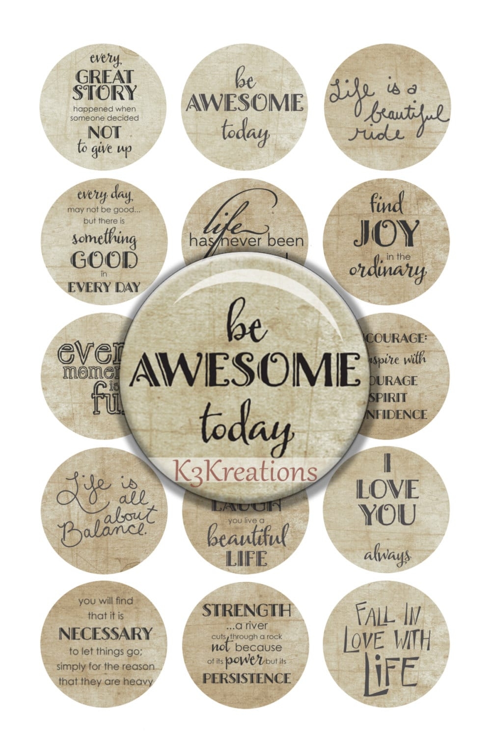 Bottle Cap Inspirational Sayings 1 Inch Digital Collage Sheet Printable Instant Download Bottlecap 1 Etsy