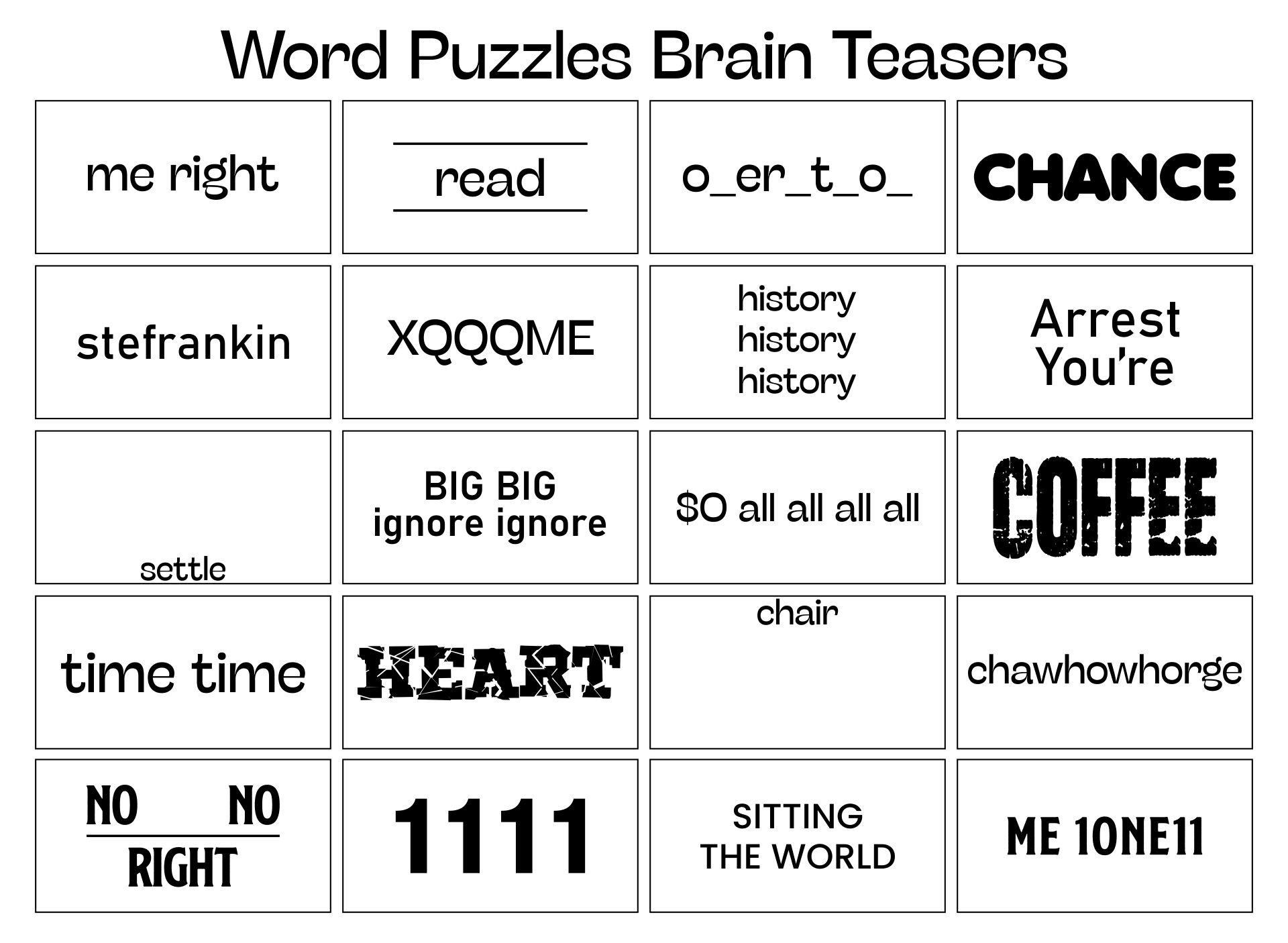 Brain Teasers With Answers 20 Free PDF Printables Printablee