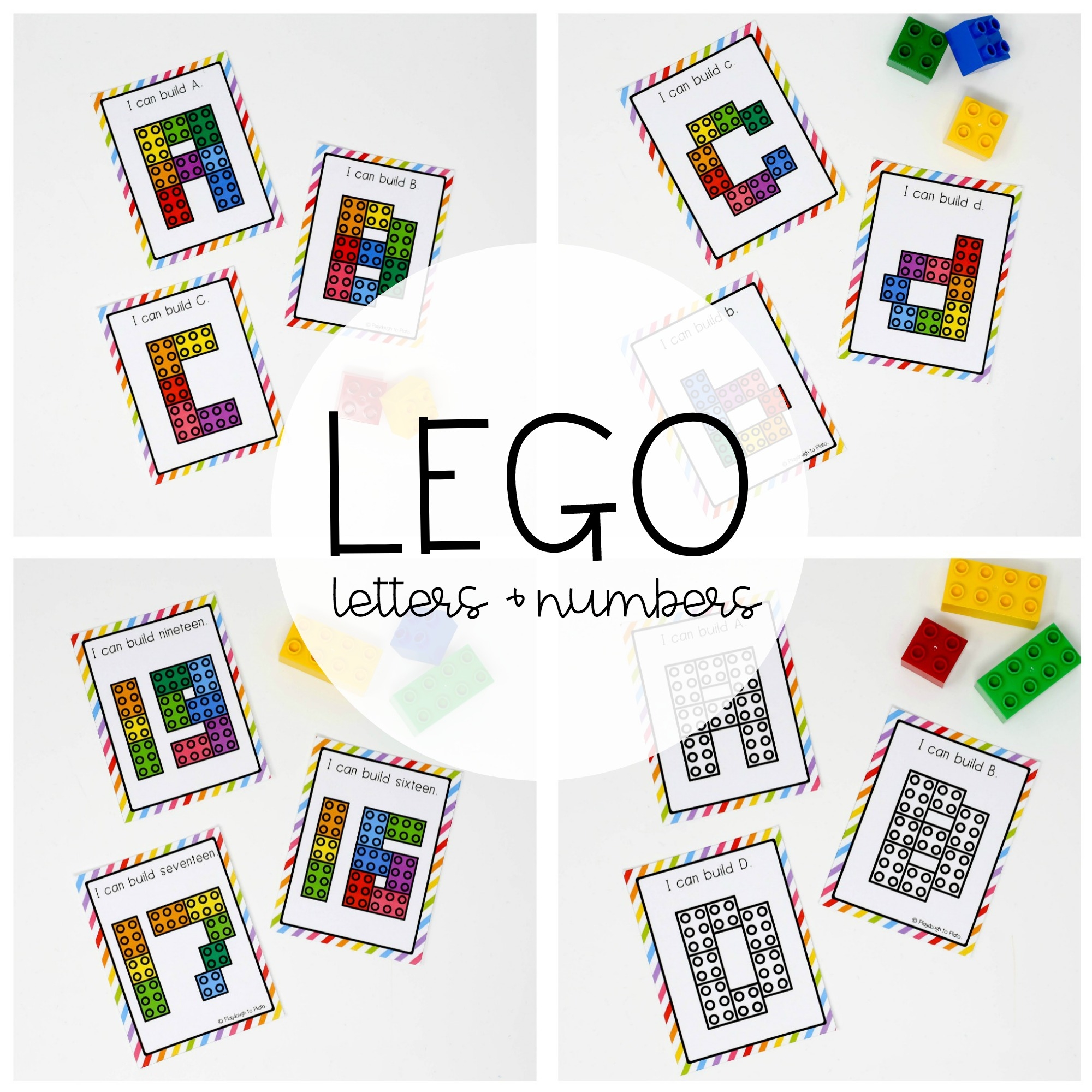 Alphabet Lego Cards Free Printable