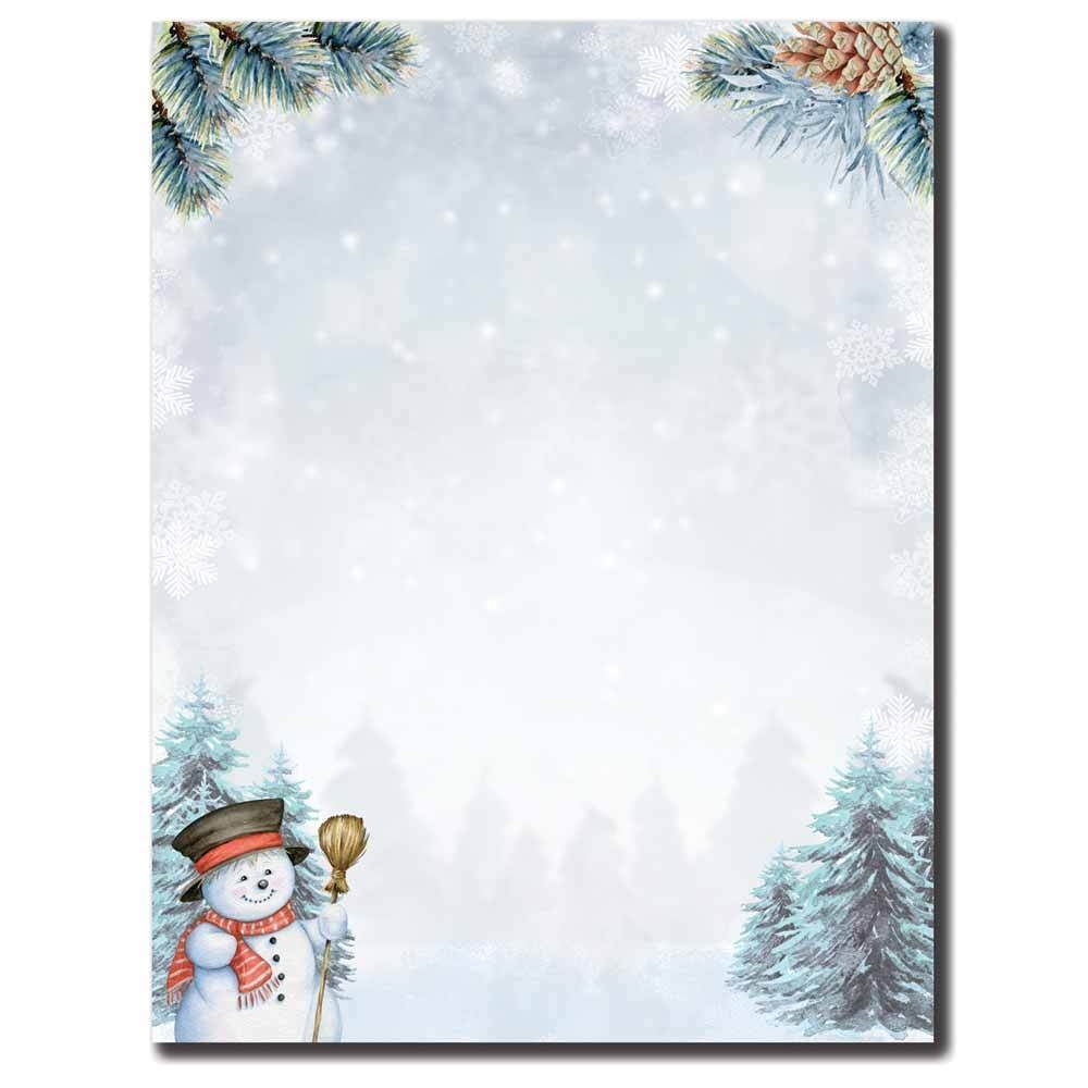 Buy Smiling Snowman Letterhead The Image Shop