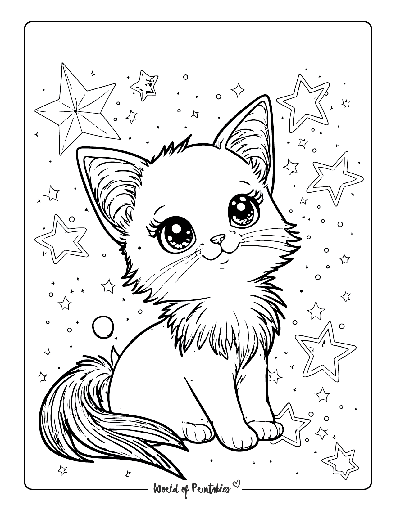 Cat Coloring Pages For Kids Adults World Of Printables