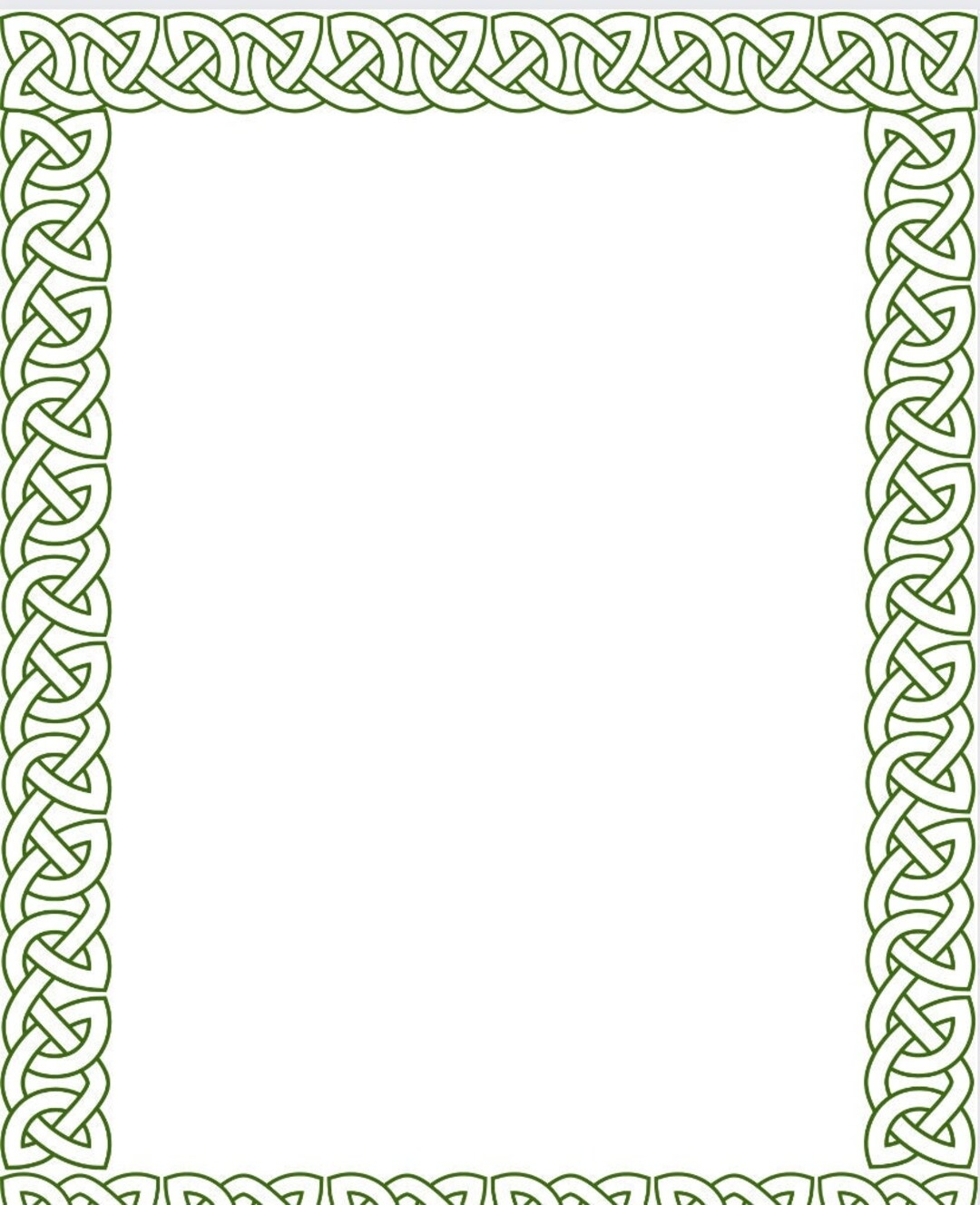Celtic Border PDF Celtic Frame St Patrick Frame Silhouette 2 Pages Printable Monogram Frame Irish Border Ephemera St Paddys Day Etsy