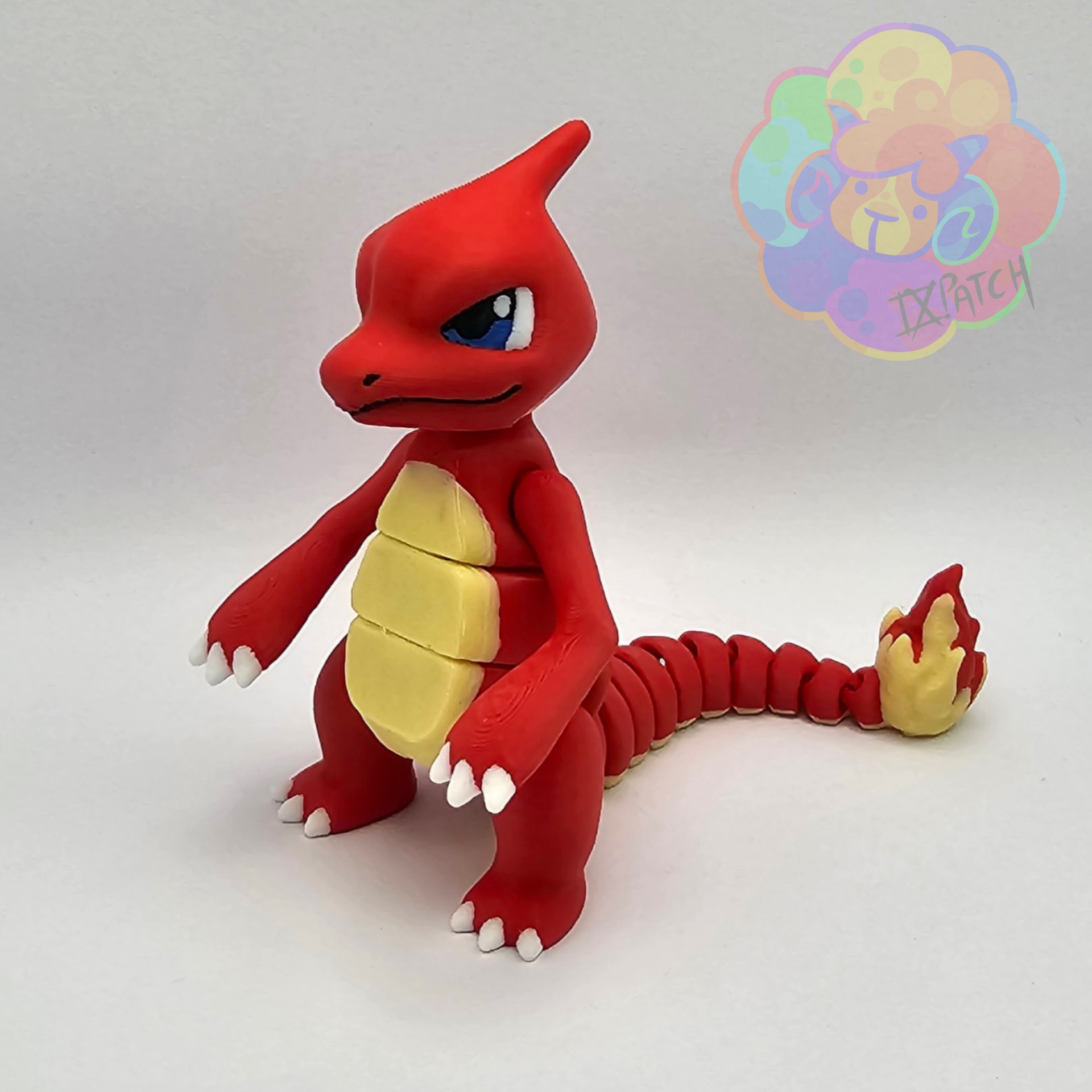 Charmeleon Flexi Articulated Pok mon print In Place No Supports By IXPatch Download Free STL Model Printables