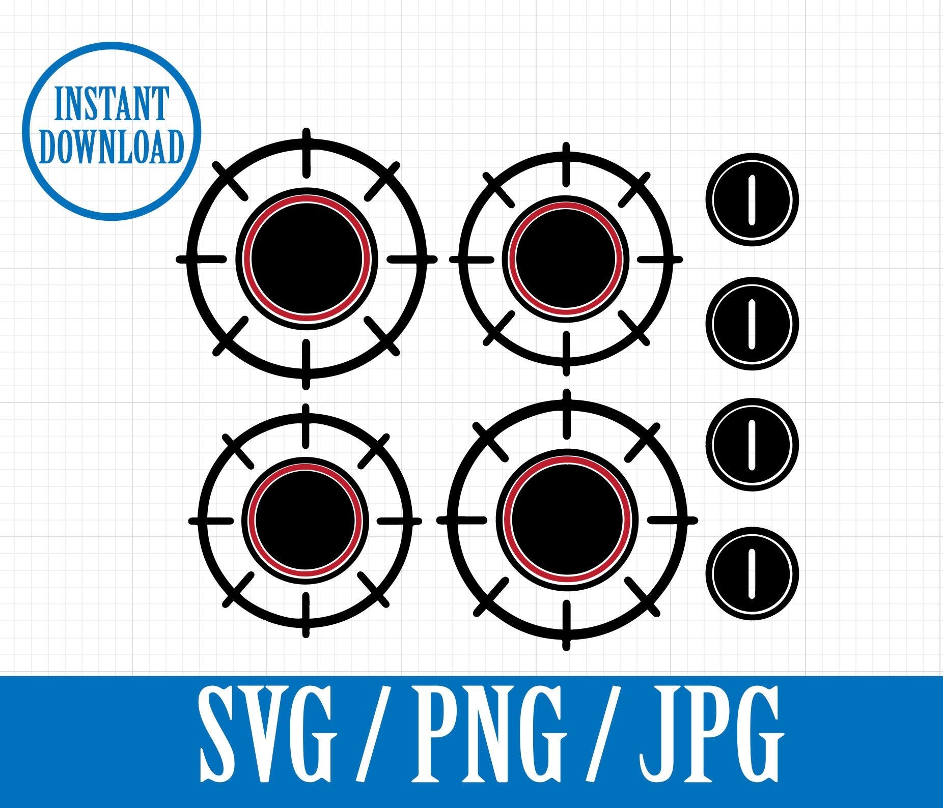 Children s KITCHEN Stove Top Play SVG Png Jpg Instant File Download