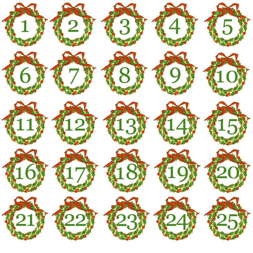 Christmas Advent Numbers 15 Free PDF Printables Printablee