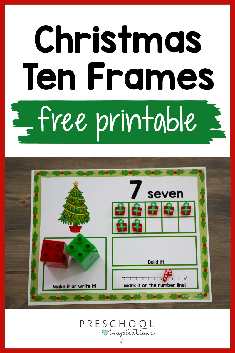Christmas Ten Frame Counting Mats Preschool Inspirations