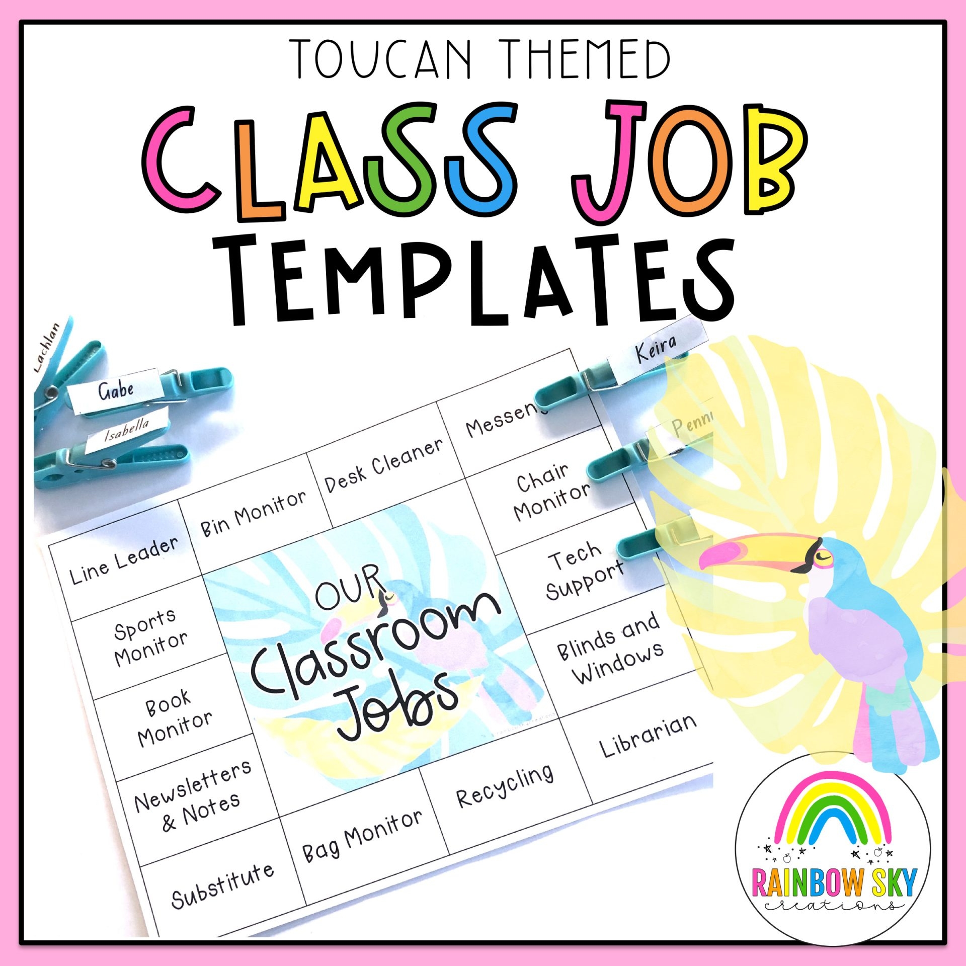 Free Classroom Helpers Chart Printables