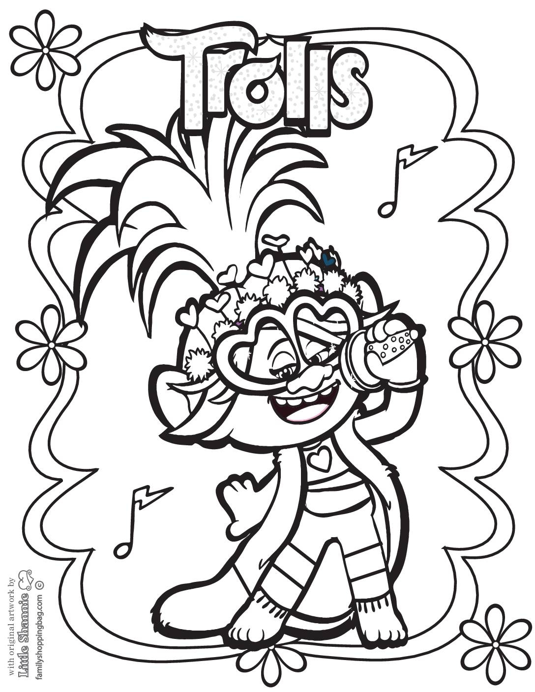 Free Printable Trolls Coloring Pages
