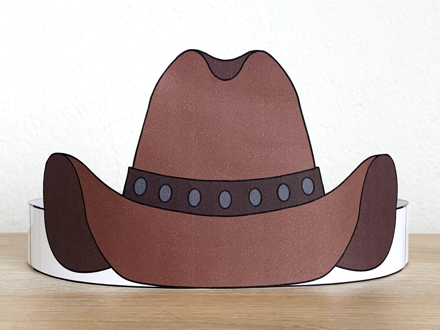 Cowboy Hat Paper Crown Party Printable Kids Craft Wild West Costume Birthday Printable Favor Costume DIY Print And Cut Instant Download Etsy