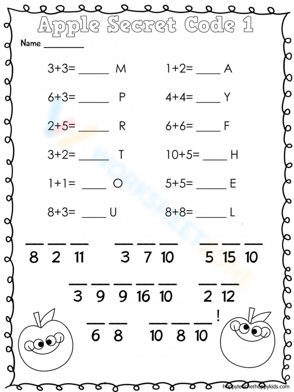 Crack The Code Worksheets 2024