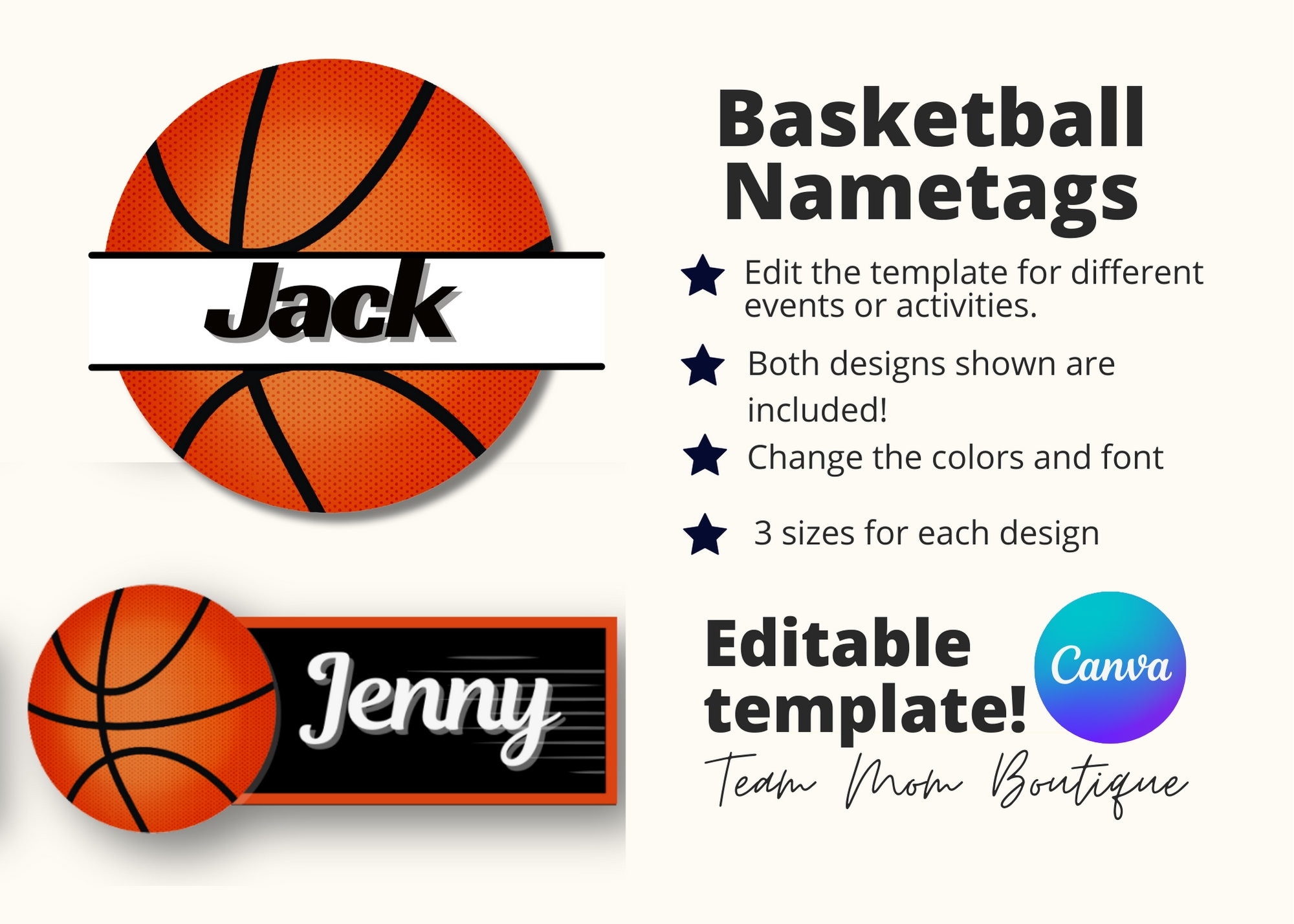 Customizable Basketball Name Tag Templates Basketball Printables Basketball Team Ideas Basketball Gift Tags Etsy