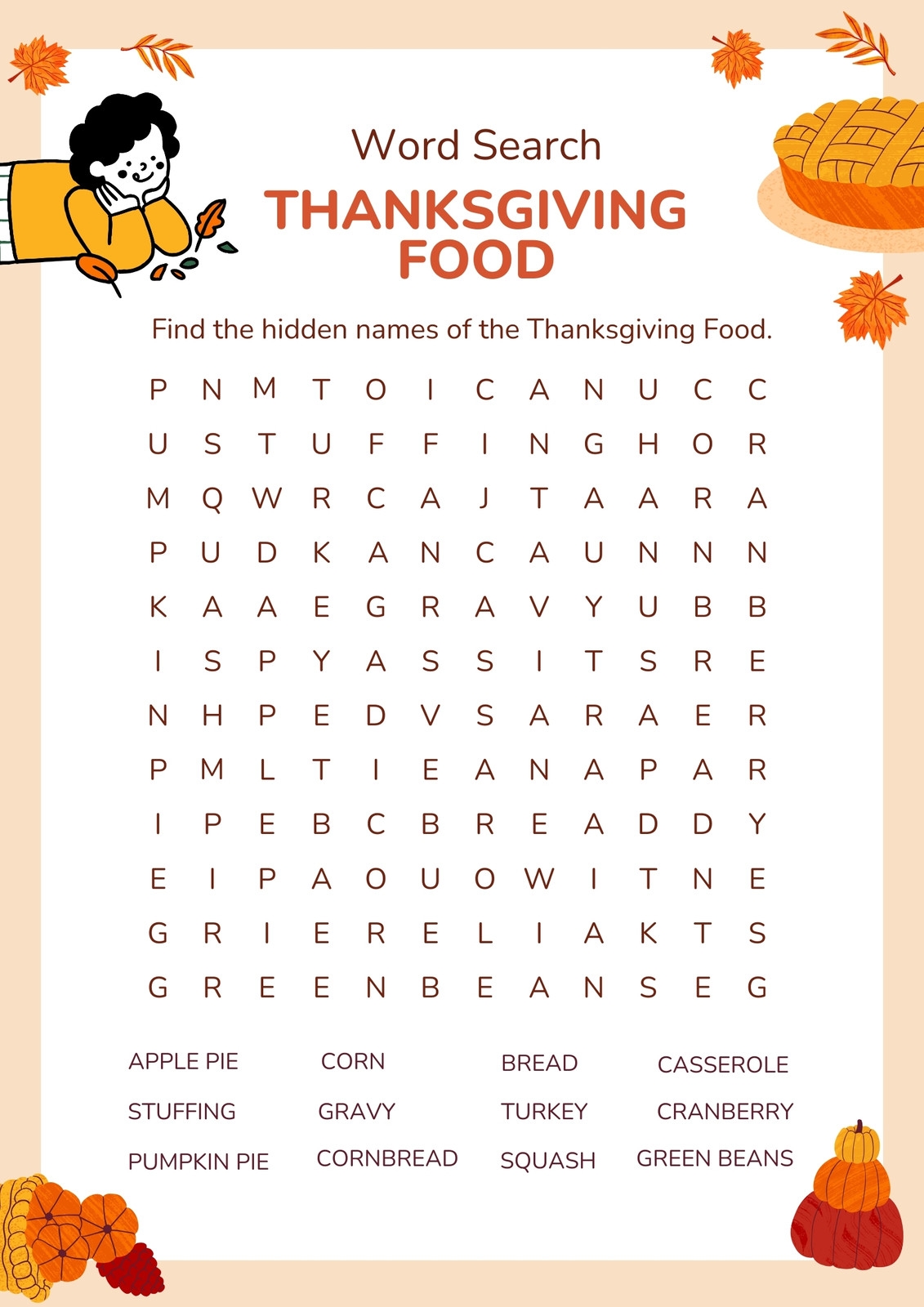 Customize 261 Thanksgiving Worksheet Templates Online Canva