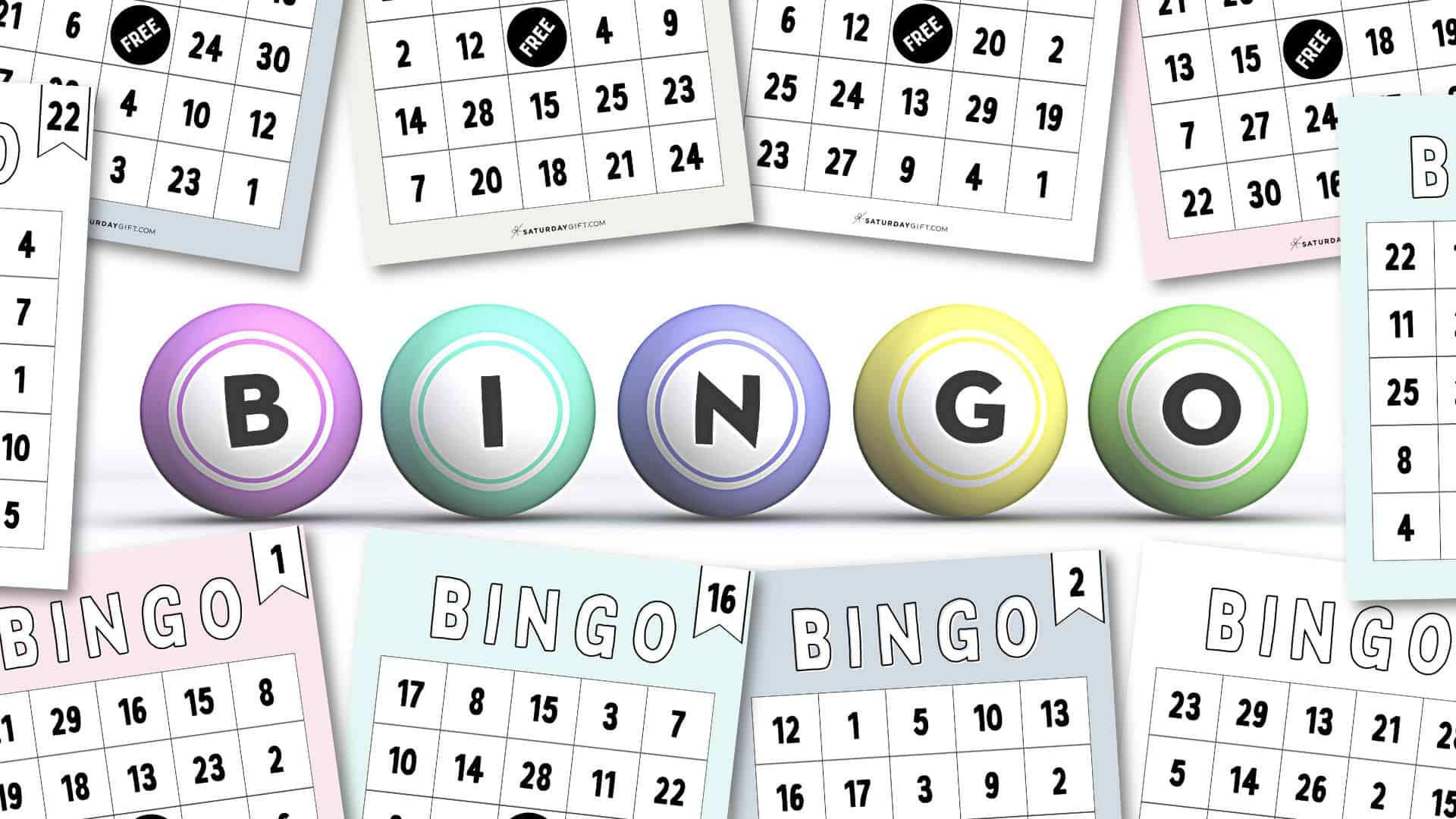 Cute Free Printable Bingo Cards 30 Cards Calling Sheet SaturdayGift