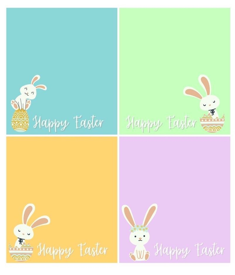 Cute Pastel Bunny Easter Place Cards OriginalMOM