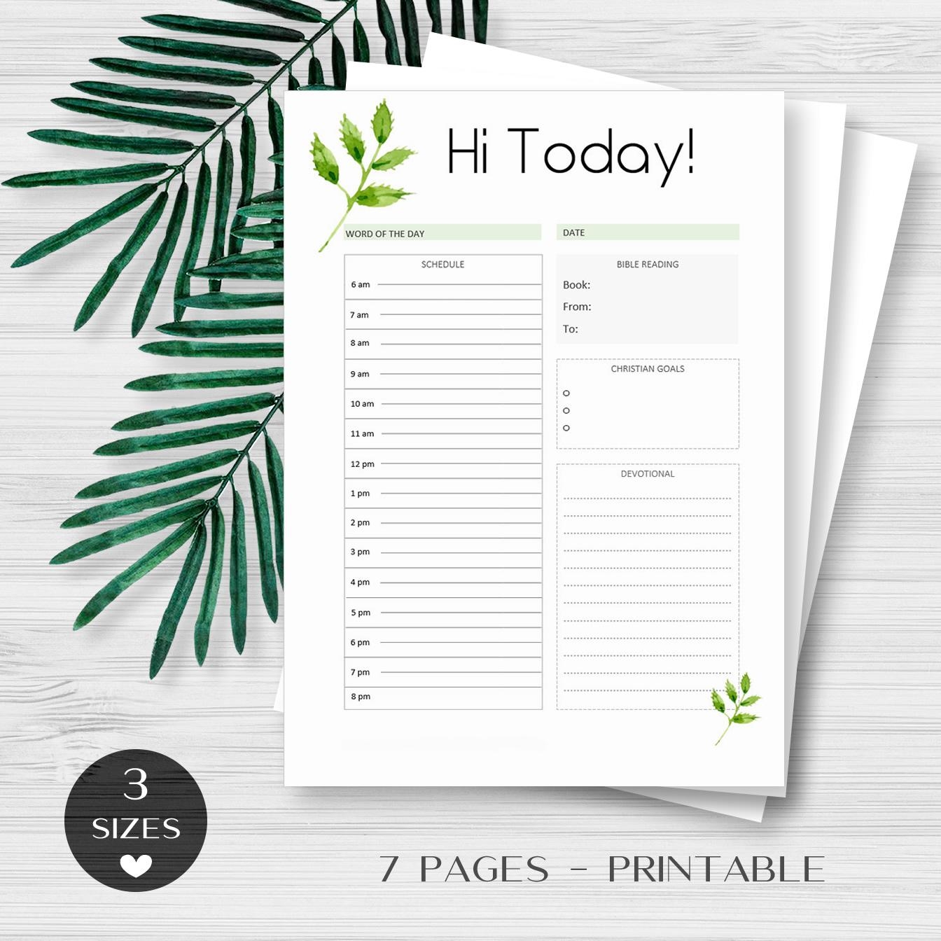 Daily Planner Devotional Floral