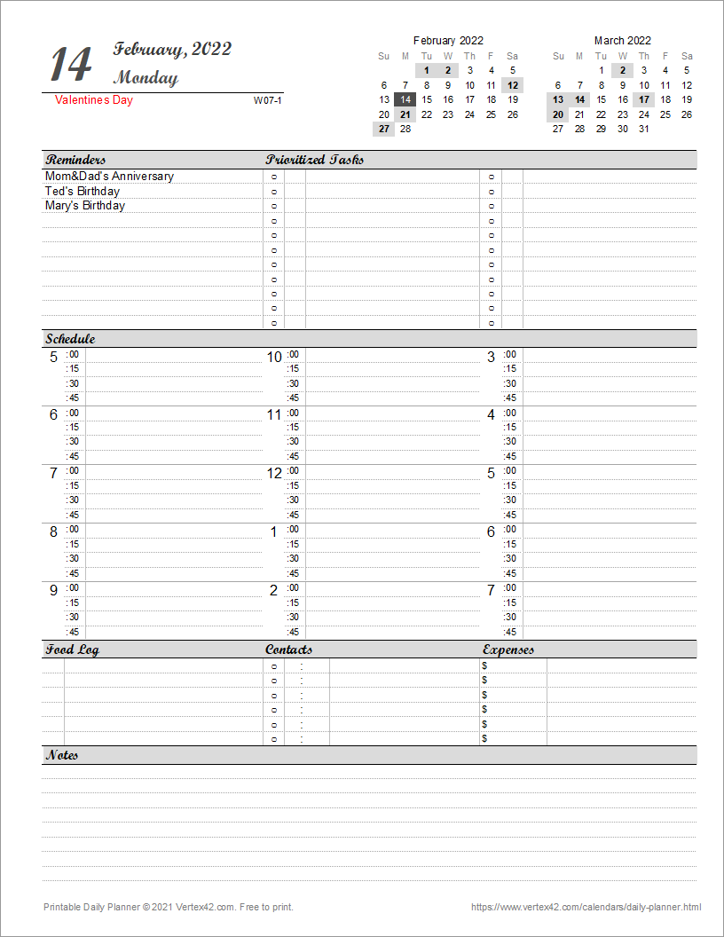 Best Free Daily Planner Printable