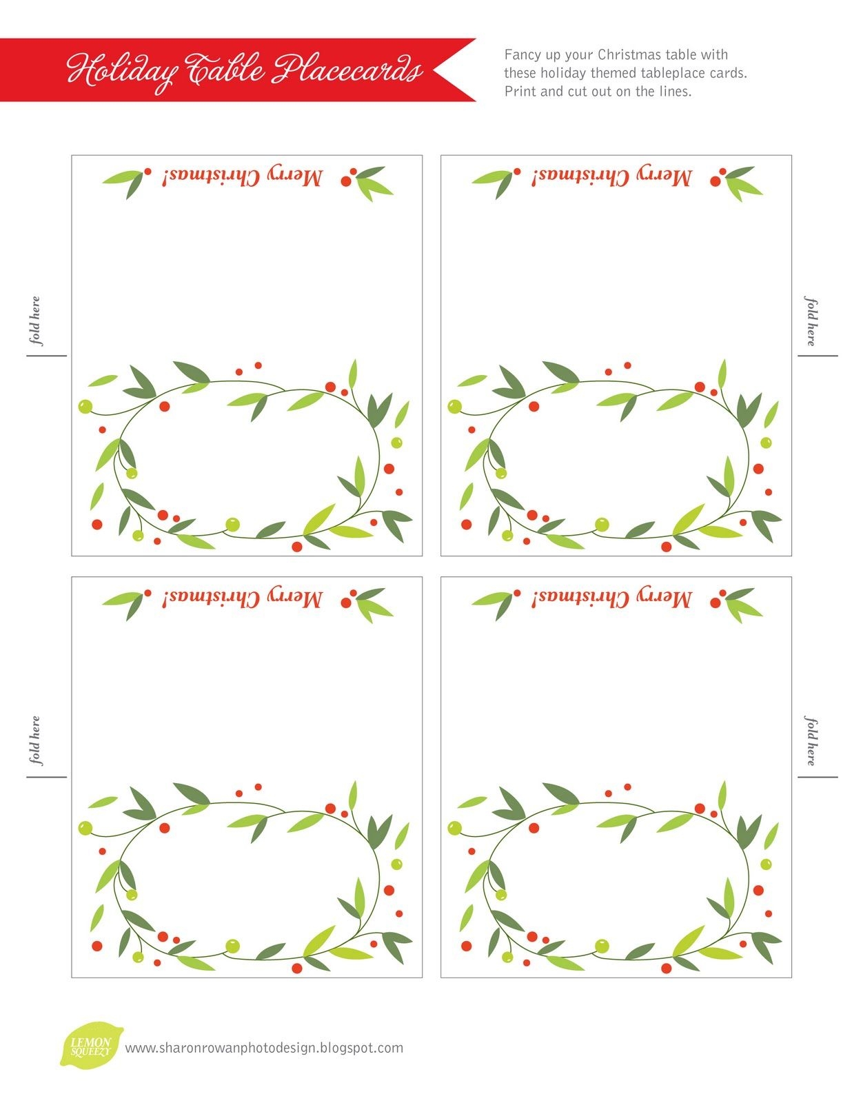 Day 12 Place Cards