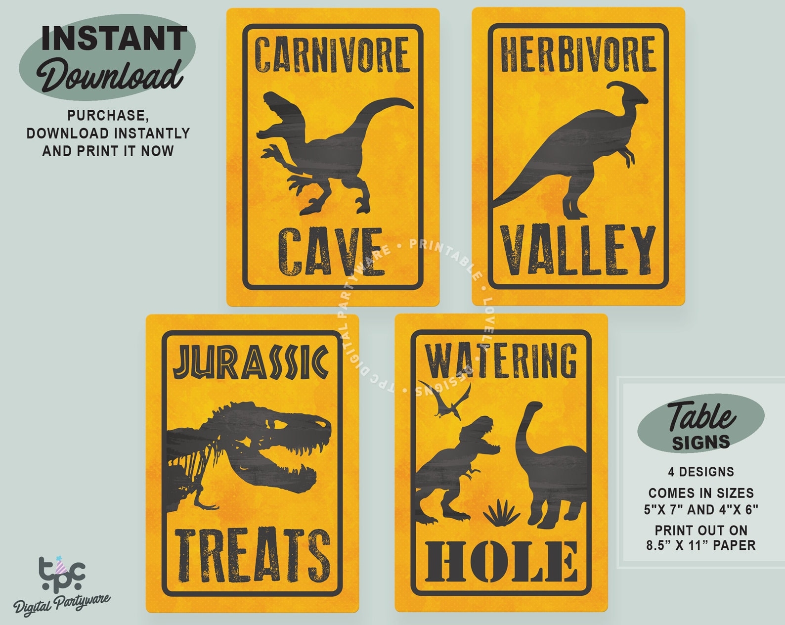 Dinosaur Birthday Signs Printable Dinosaur Set Of Table Signs Printable Jurassic Decor T rex Party Signs Dinosaur Party Labels Etsy