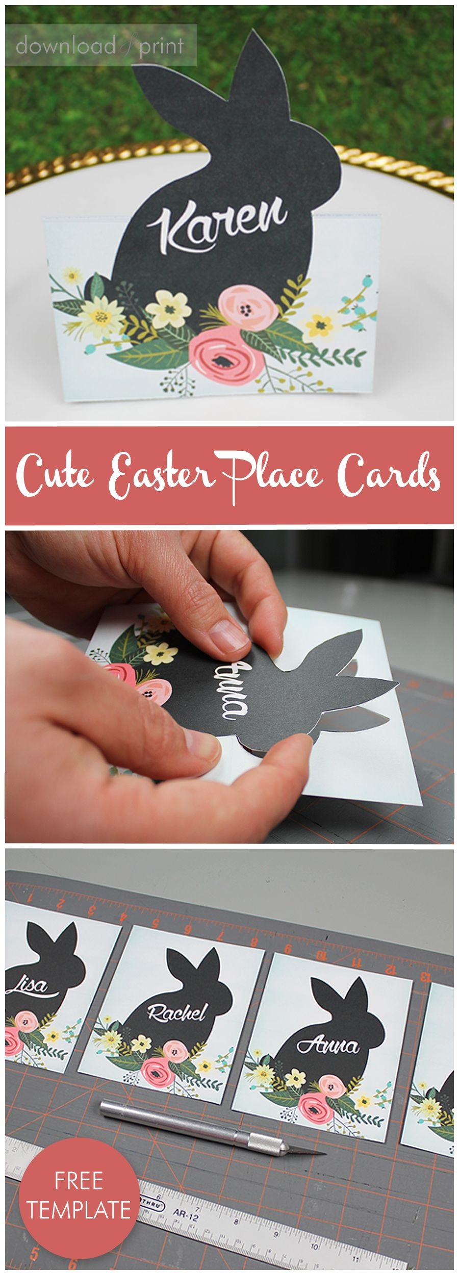 DIY Easter Name Place Cards