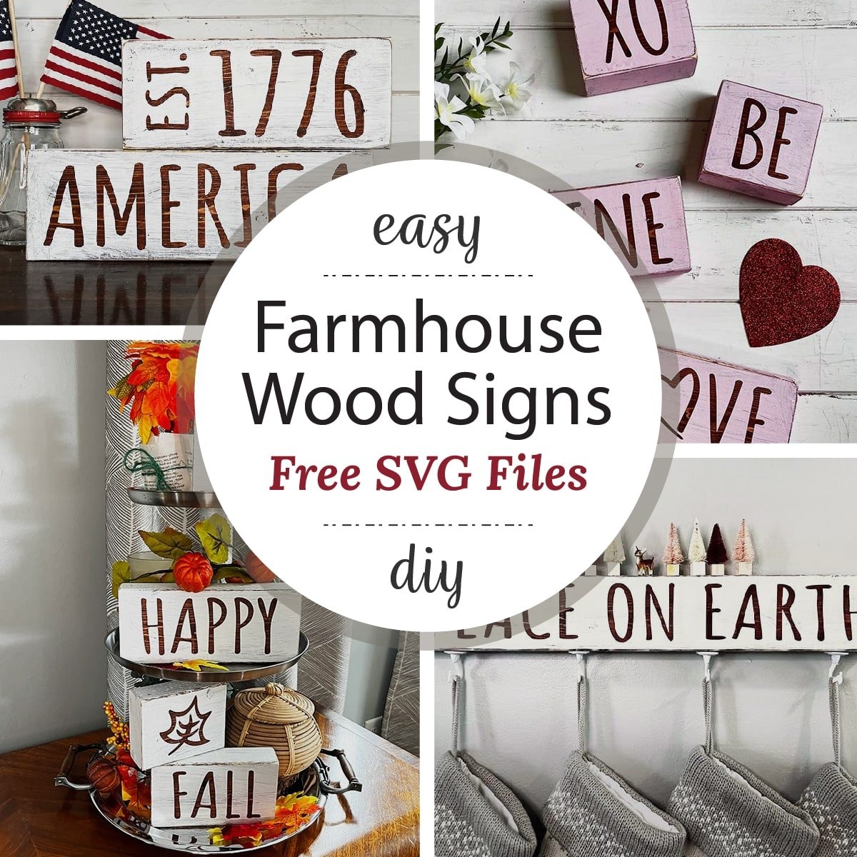 DIY Farmhouse Wood Signs Made From 2 X 4 s Free SVG Files Craftidly
