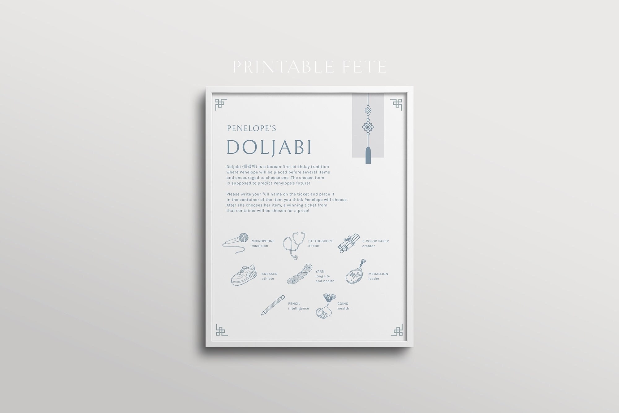 Doljabi Board Sign With Icons Modern Dohl Printable Dol Template Zhuazhou Editable Templett 8196 Etsy