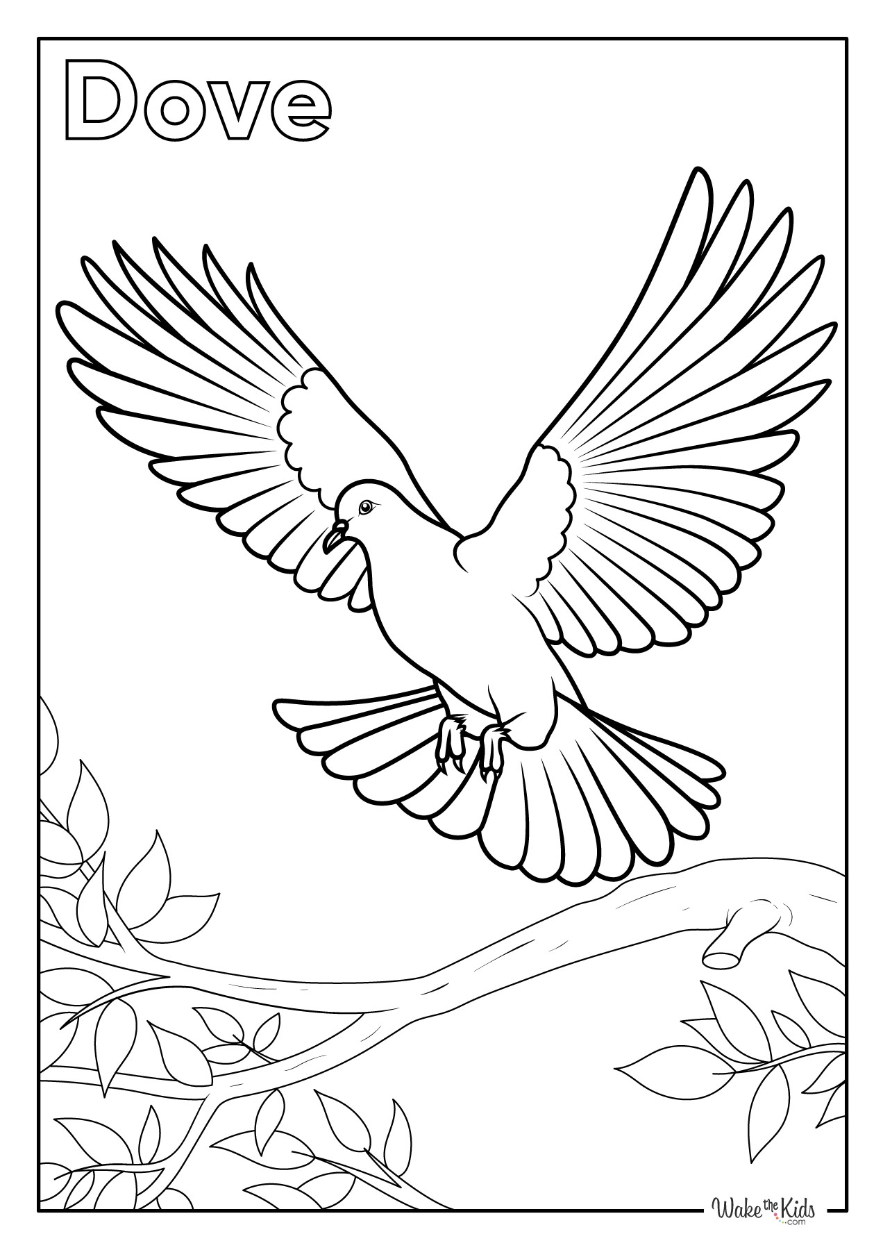 Dove Coloring Pages Free Printable PDFs WakeTheKids