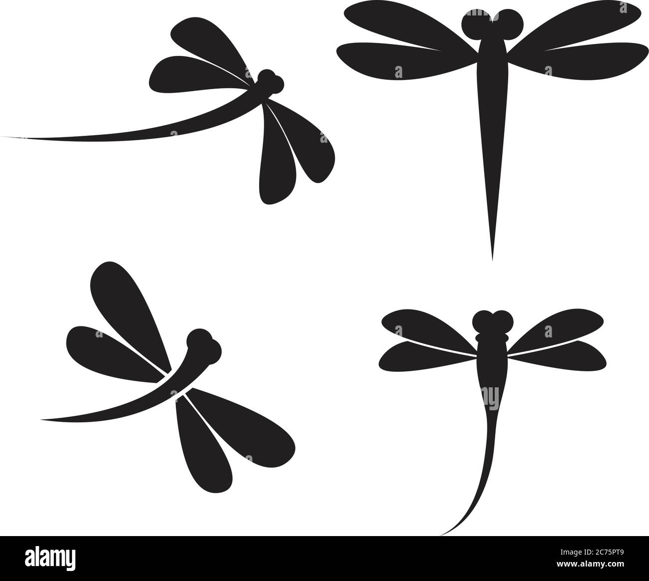Dragonfly Icon Logo Vector Template Stock Vector Image Art Alamy