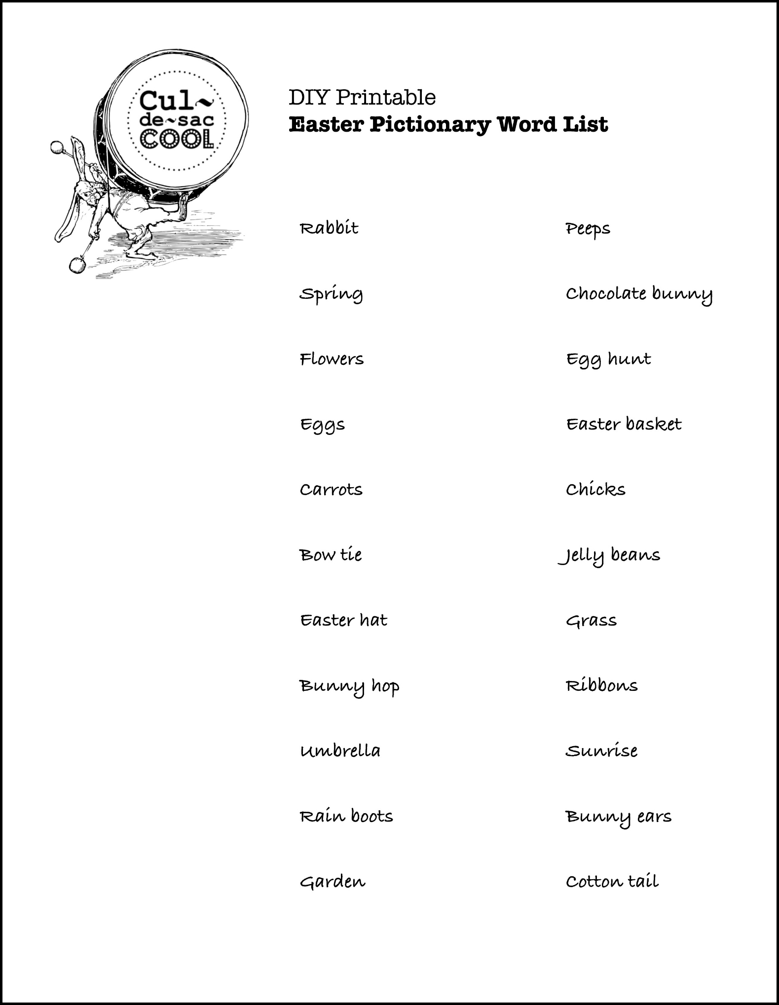 Easter Pictionary Game 