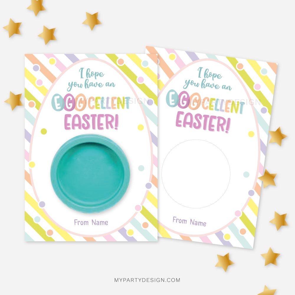 Easter Play Dough Card Printable PDF My Party Design