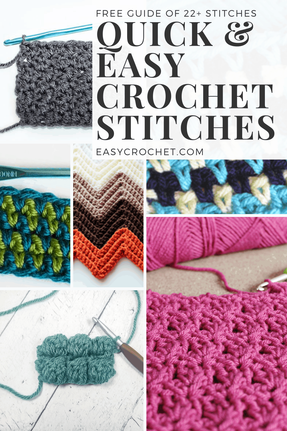 Easy Crochet Stitch Library Of 30 Stitches For Beginners And More Easy Crochet Patterns