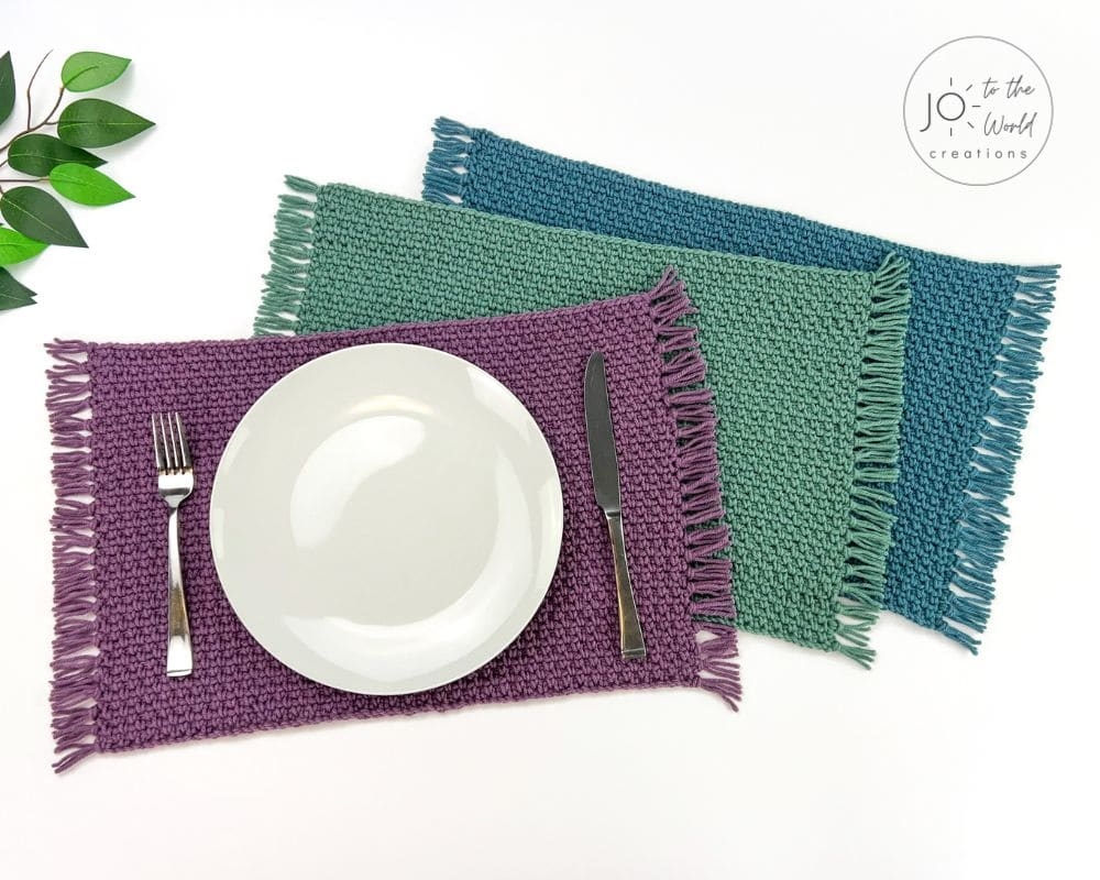 Easy Free Crochet Placemat Pattern Modern Placemats Jo To The World Creations