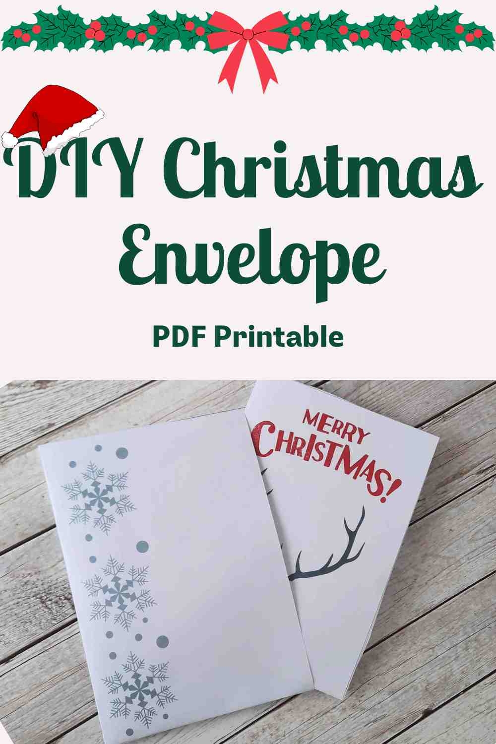 Easy Homemade Christmas Envelope Template PDF Printable Instantly Yours Start Crochet