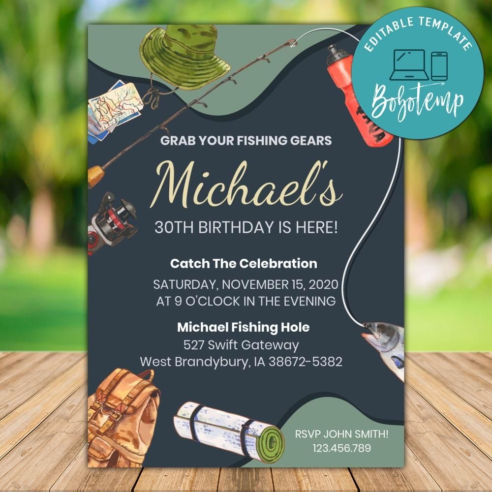 Free Printable Fishing Invitations