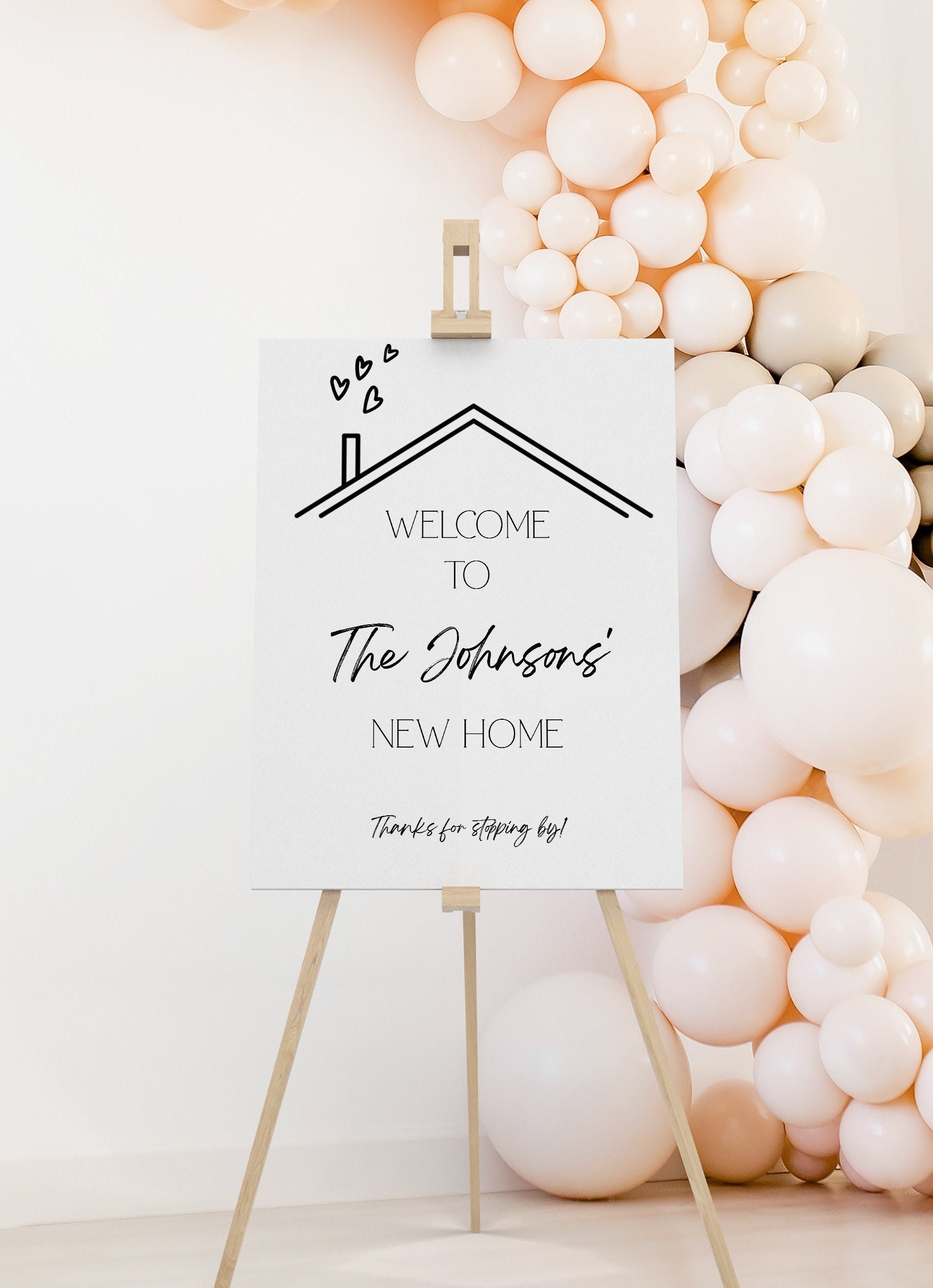 Editable Housewarming Party Welcome Sign Template Printable Housewarming Party Welcome Poster Modern New Home Party Decoration HW2 Etsy