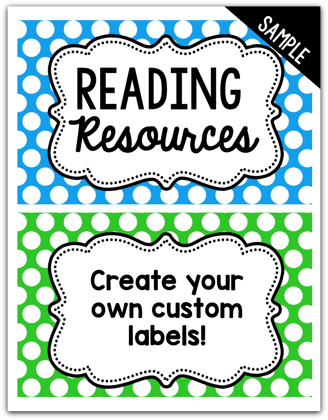 Editable Polka Dot Labels 