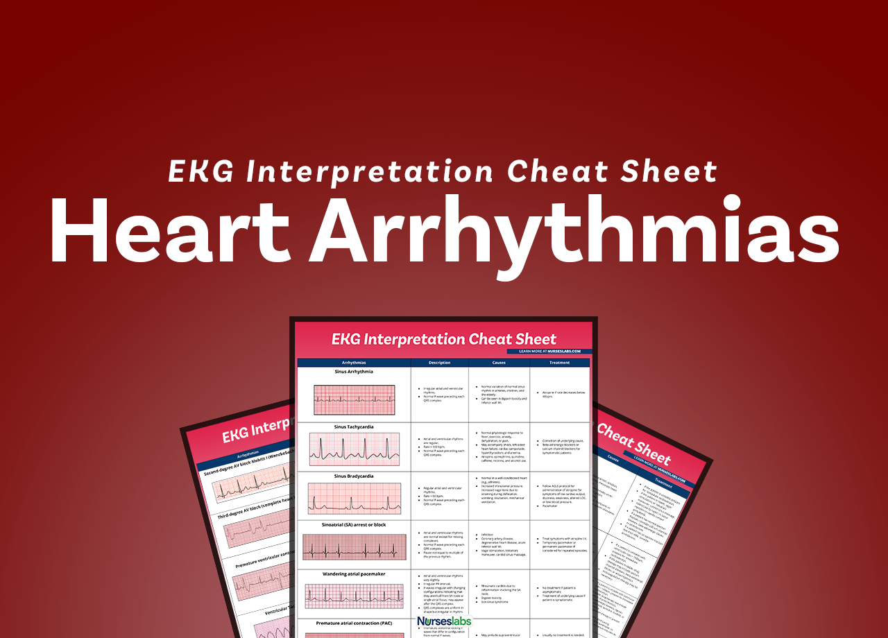 EKG Interpretation Cheat Sheet Heart Arrhythmias Guide 2020 Update 