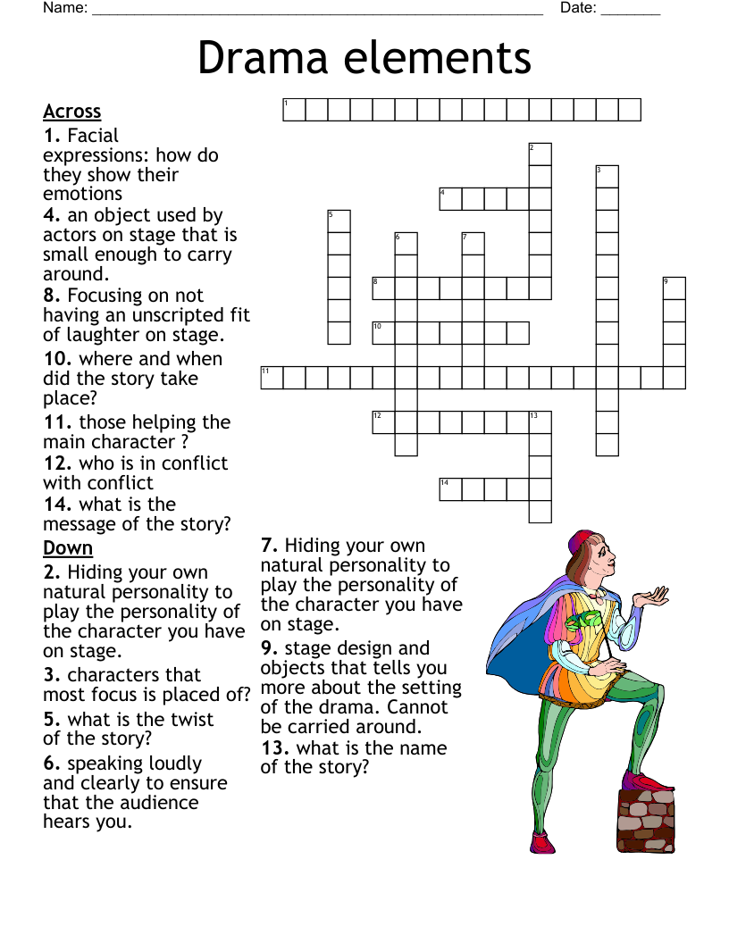 Elememts Of Drama Worksheet WordMint