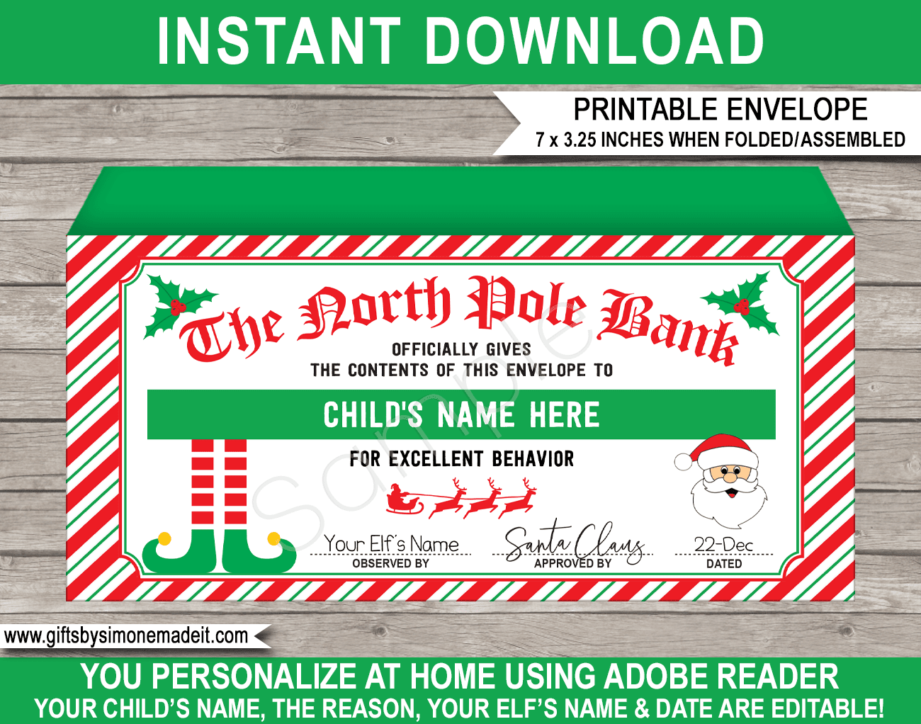 Free Printable Christmas Money Envelopes
