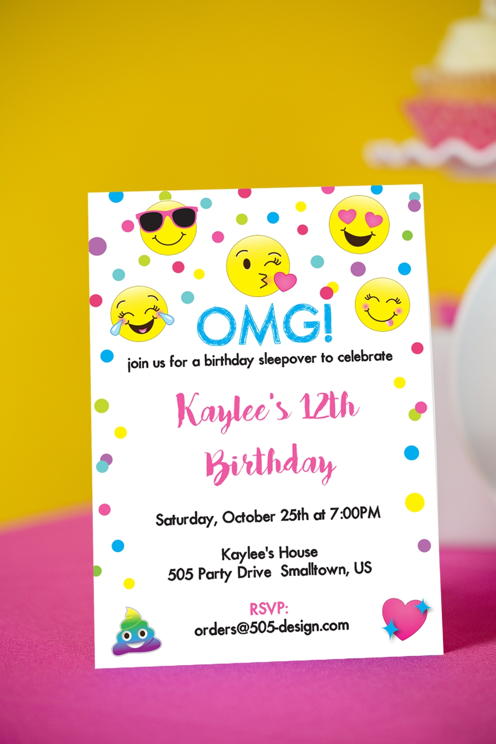 Emoji Invitations Printable Free