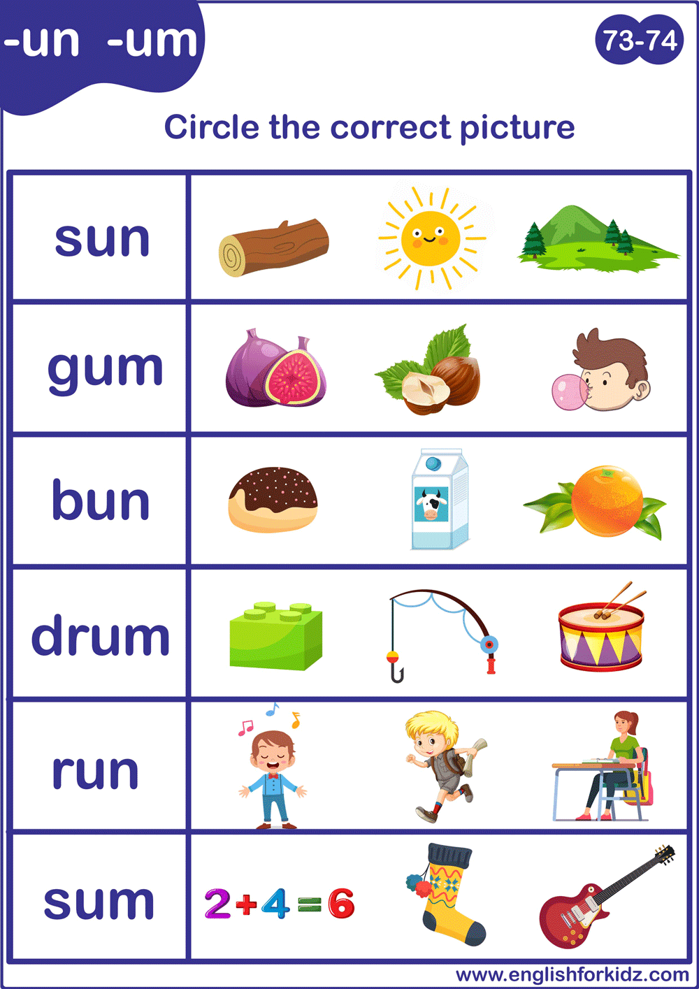 English For Kids Step By Step Short U Sound Worksheets Flashcards Posters Reading Comprehension