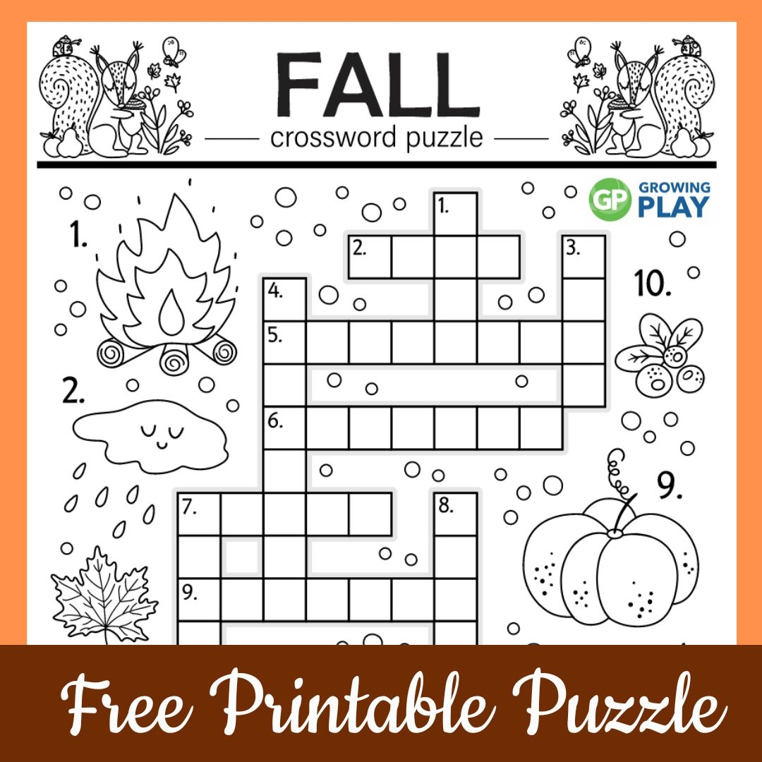 Free Printable Children S Crossword Puzzles