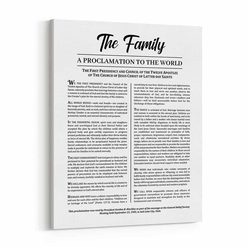 Free Family Proclamation Printable Sign